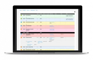 Rundown grid view for planning live and sports broadcasts and live streams including custom feeds and commentators.