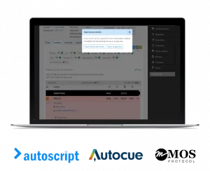 Rundown export to teleprompters automatically or download