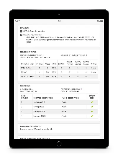 A mix of auto-filled info & manual additions
