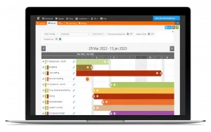 The production planner is a Gannt chart that helps schedule your video, TV or film production