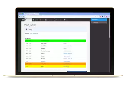 Automatic daily personal schedules for TV, entertainment, sports, broadcasting and drama