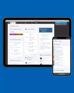 The Dashboard keeps you updated around all your productions in Dramatify
