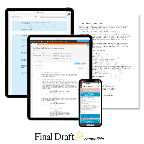 Screenplay management, script sides and watermarked prints are all part of Dramatify's Film Production Software