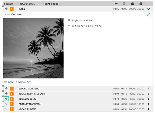 Expand and collapse AV scenes