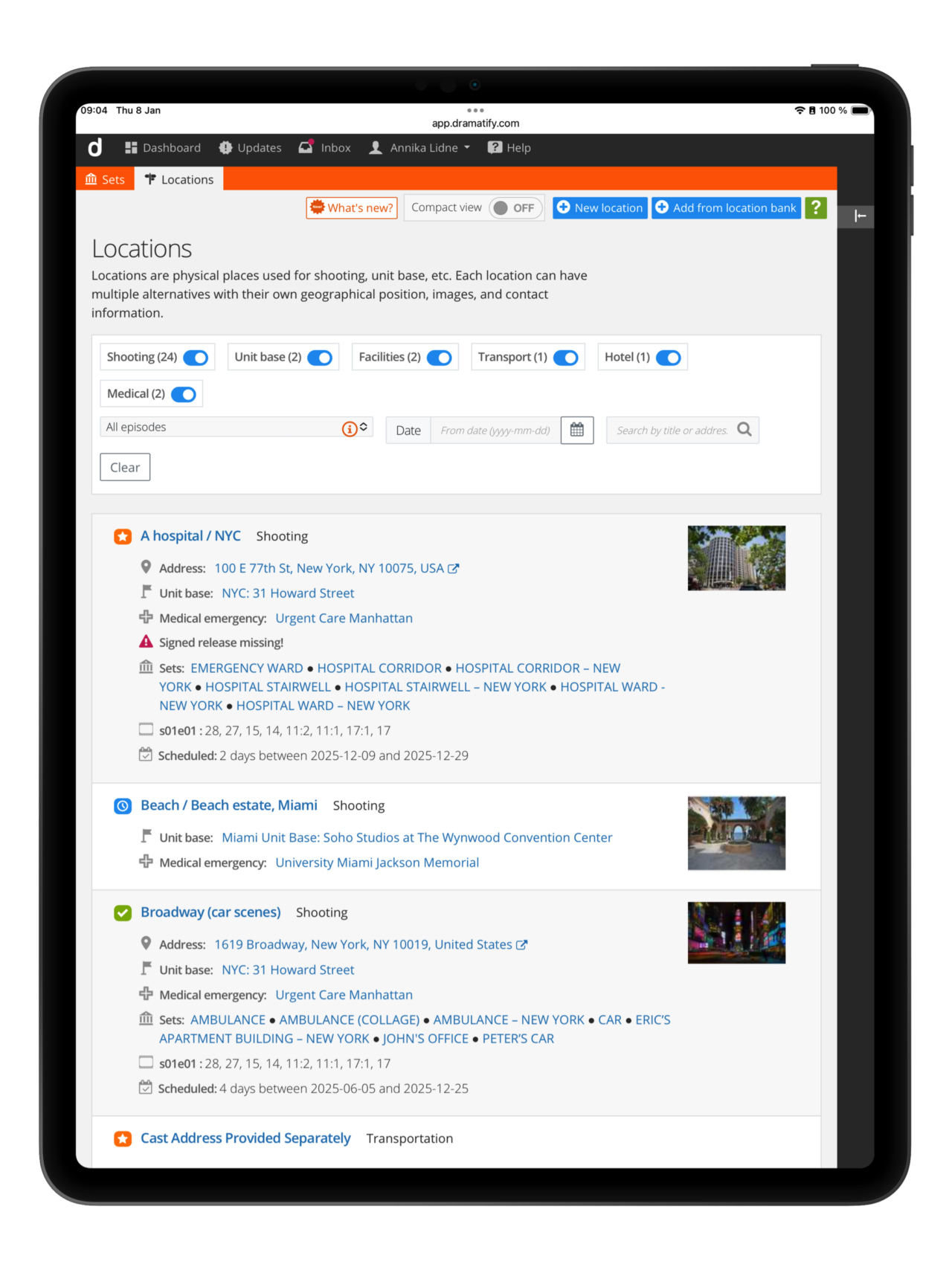Powerful Production Location Management Software